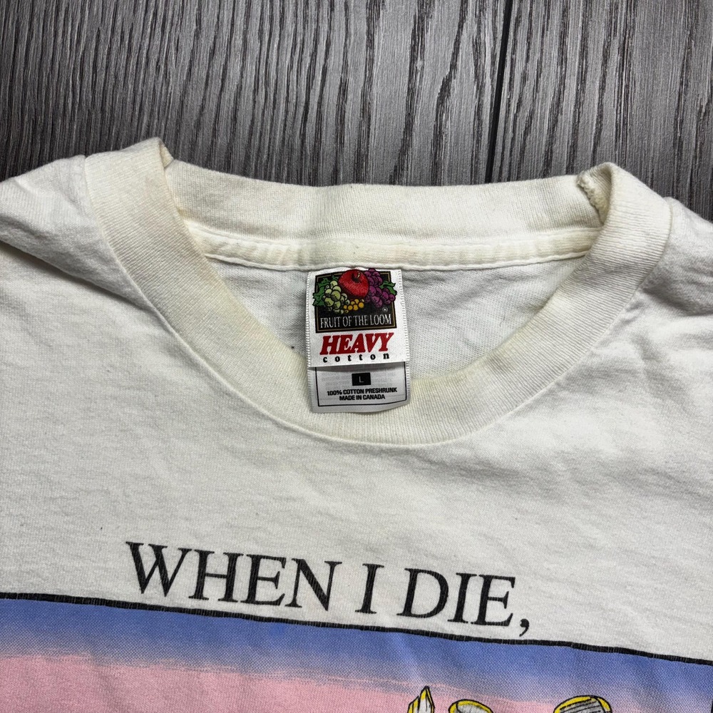 Vintage Golf When I Die 1990s Funny T Shirt Jasper Large Burry Balls Bag - Picture 4 of 8